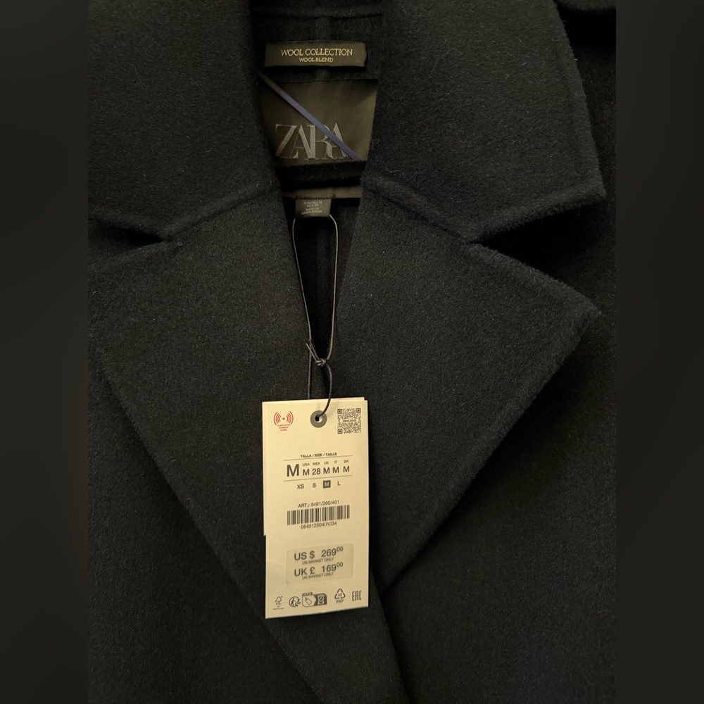 ZARA LONG WOOL BLEND COAT ZW COLLECTION LIMITED EDITION - Picture 13 of 15